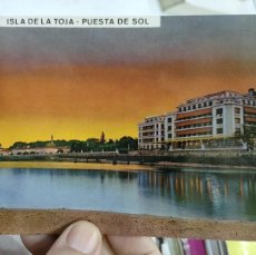Postales: POSTAL ISLA DE LA TOJA PUESTA DE SOL PONTEVEDRA N 3067 FAMA SC