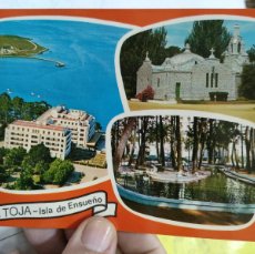 Postales: POSTAL LA TOJA ISLA DE ENSUEÑO GRAN HOTEL LA CAPILLA Y ESTANQUE DE LOS CISNES N 8 ALARDE SC