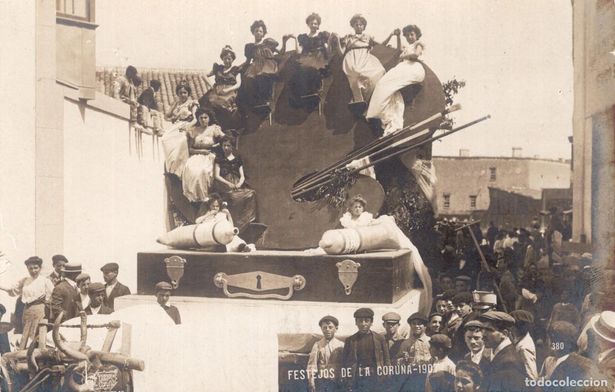Postales: FESTEJOS DE LA CORU&Ntilde;A 1907 - Foto 1