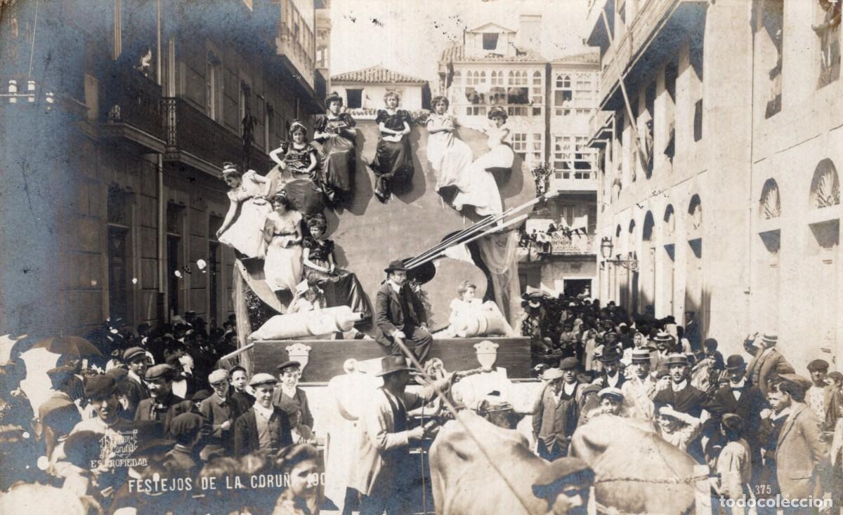 Postales: FESTEJOS DE LA CORU&Ntilde;A 1907 - Foto 1