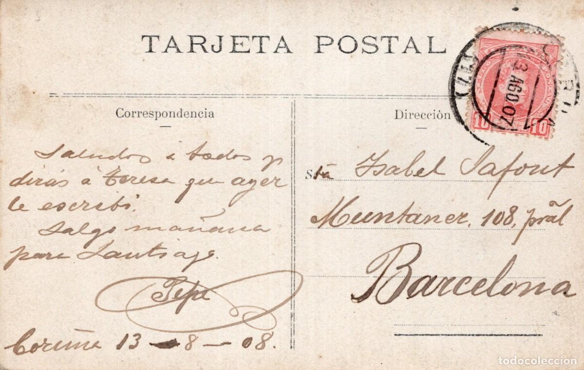 Postales: FESTEJOS DE LA CORU&Ntilde;A 1907 - Foto 2