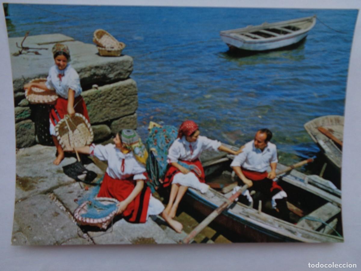 Postales: POSTAL DE GALICIA : CHALANAS E MOZOS - Foto 1