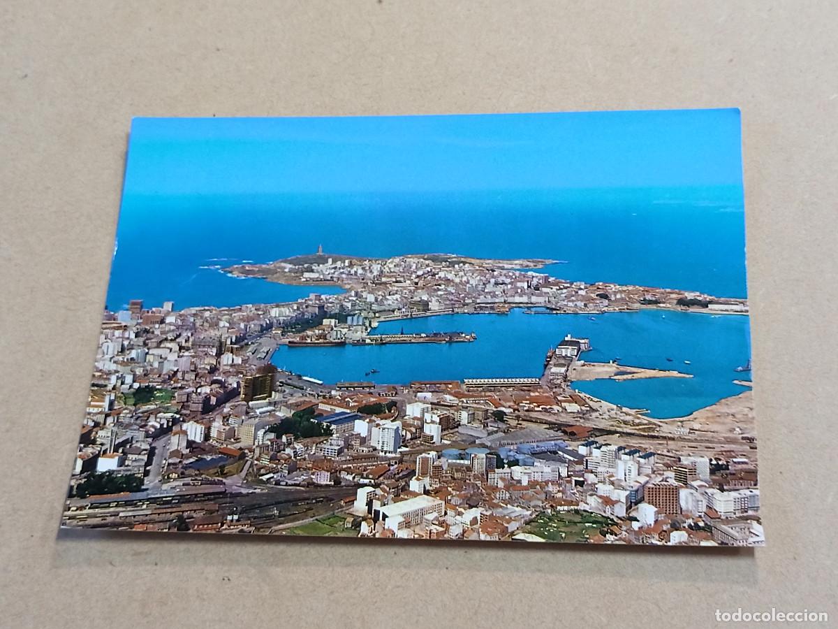 Postales: CORU&Ntilde;A - POSTAL LA CORU&Ntilde;A - VISTA A&Eacute;REA - Foto 1