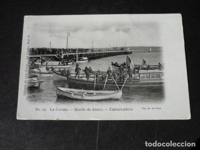 Postales: LA CORU&Ntilde;A MUELLE DE HIERRO EMBARCADERO - Foto 1
