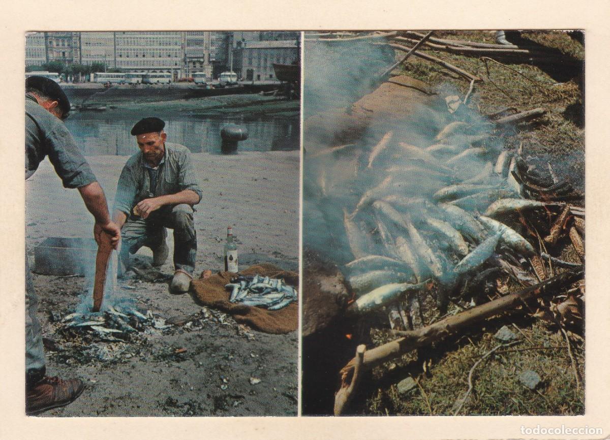 Cartes Postales: GALICIA. MARINEROS ASANDO SARDINAS