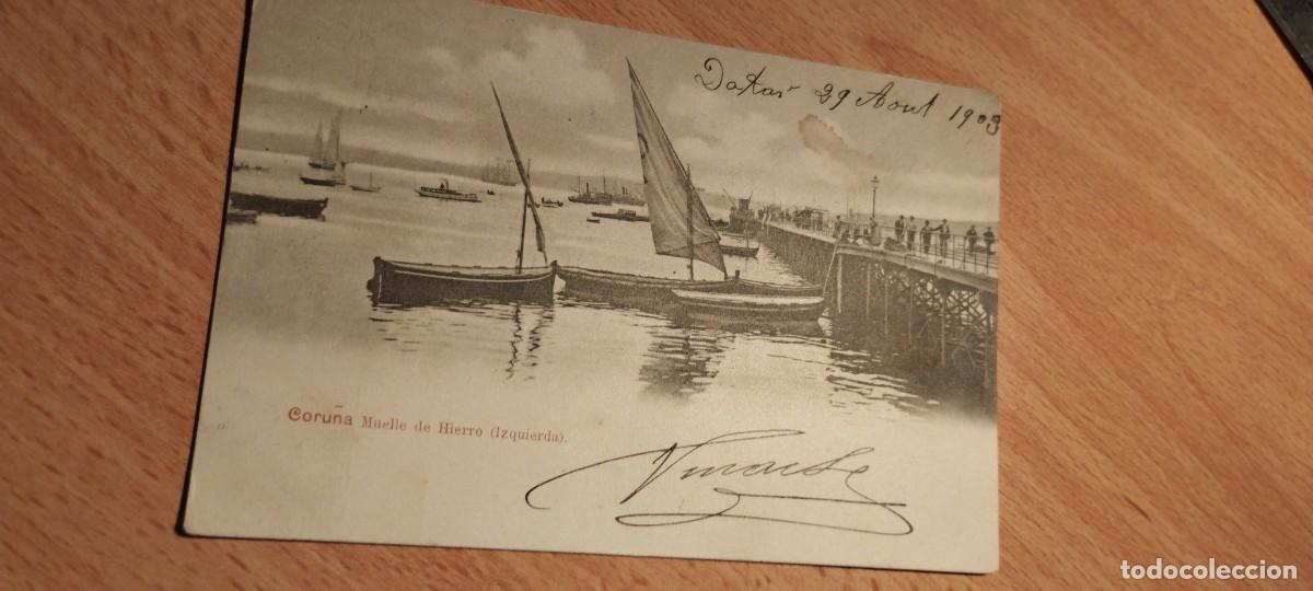 Postales: Postal Coru&ntilde;a. Muelle de hierro - Foto 1