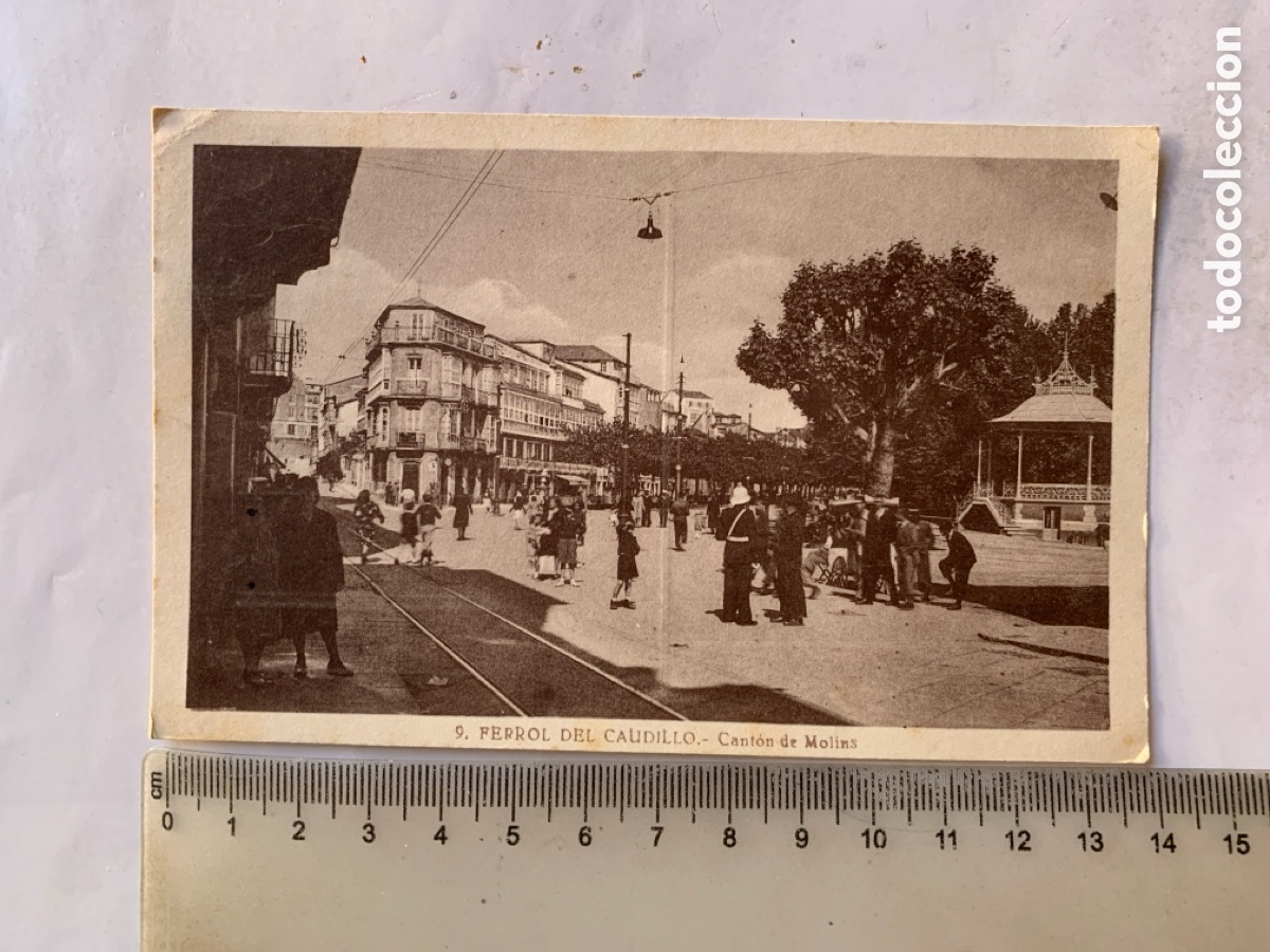 Postkarten: POSTAL. FERROL DEL CAUDILLO. CANTON DE MOLINS. FECHA, 5 OCTUBRE 1945.