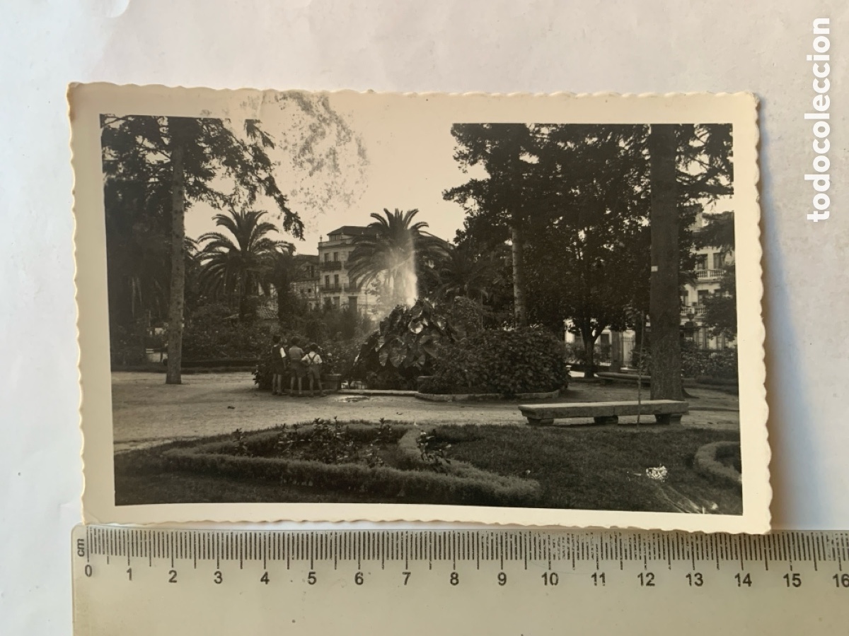 Cartes Postales: POSTAL. &Oacute;RENSE. JARDIN DEL POSIO. FUENTE. ED. ARRIBAS. FECHA, AGOSTO 1955.