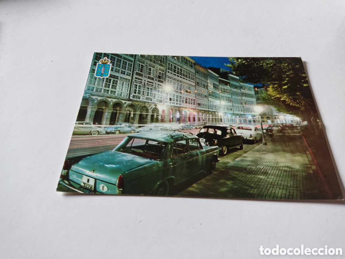 Postales: Postal La Coru&ntilde;a coches de &eacute;poca 1964 - Foto 1