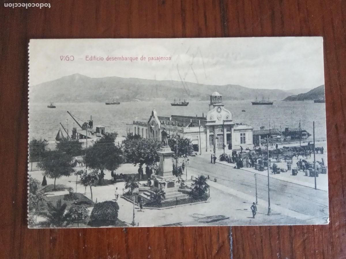 Postales: POSTAL VIGO.Edificio desembarque de pasajeros. 1919.CIRCULADA. - Foto 1