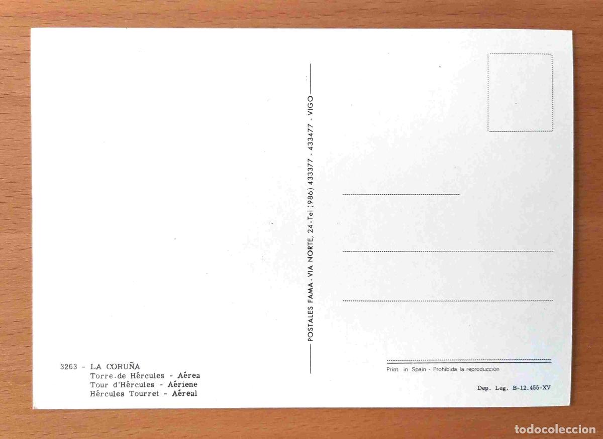 Postales: postal 3263 La Coru&ntilde;a Torre de H&eacute;rcules - A&eacute;rea - Foto 2