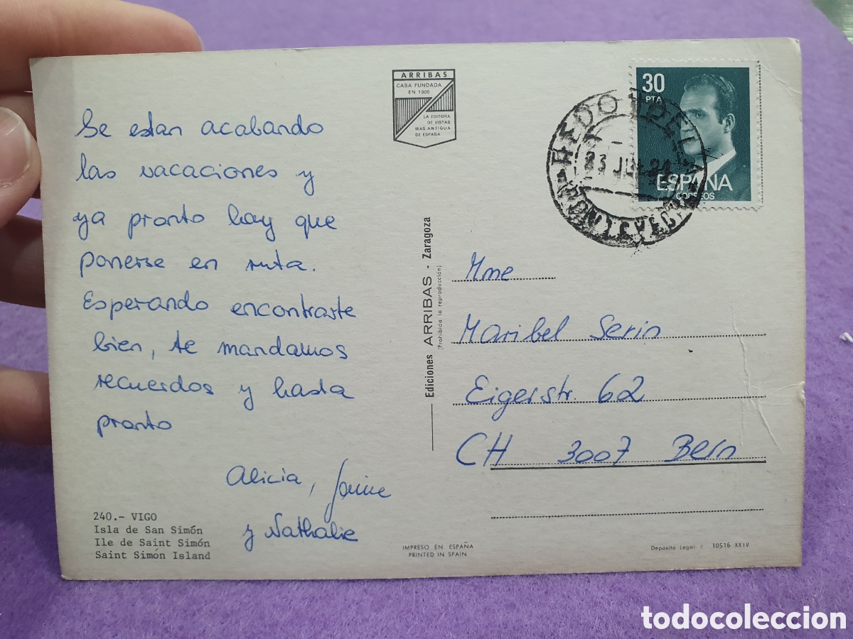 Postales: Postal Vigo. Isla de S. Simon. (L68) - Foto 2