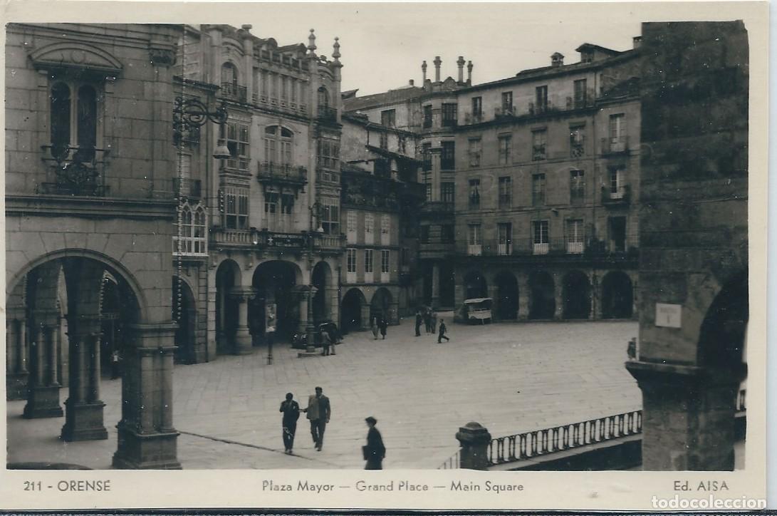 Postales: ORENSE - PLAZA MAYOR - ED. AISA - Foto 1