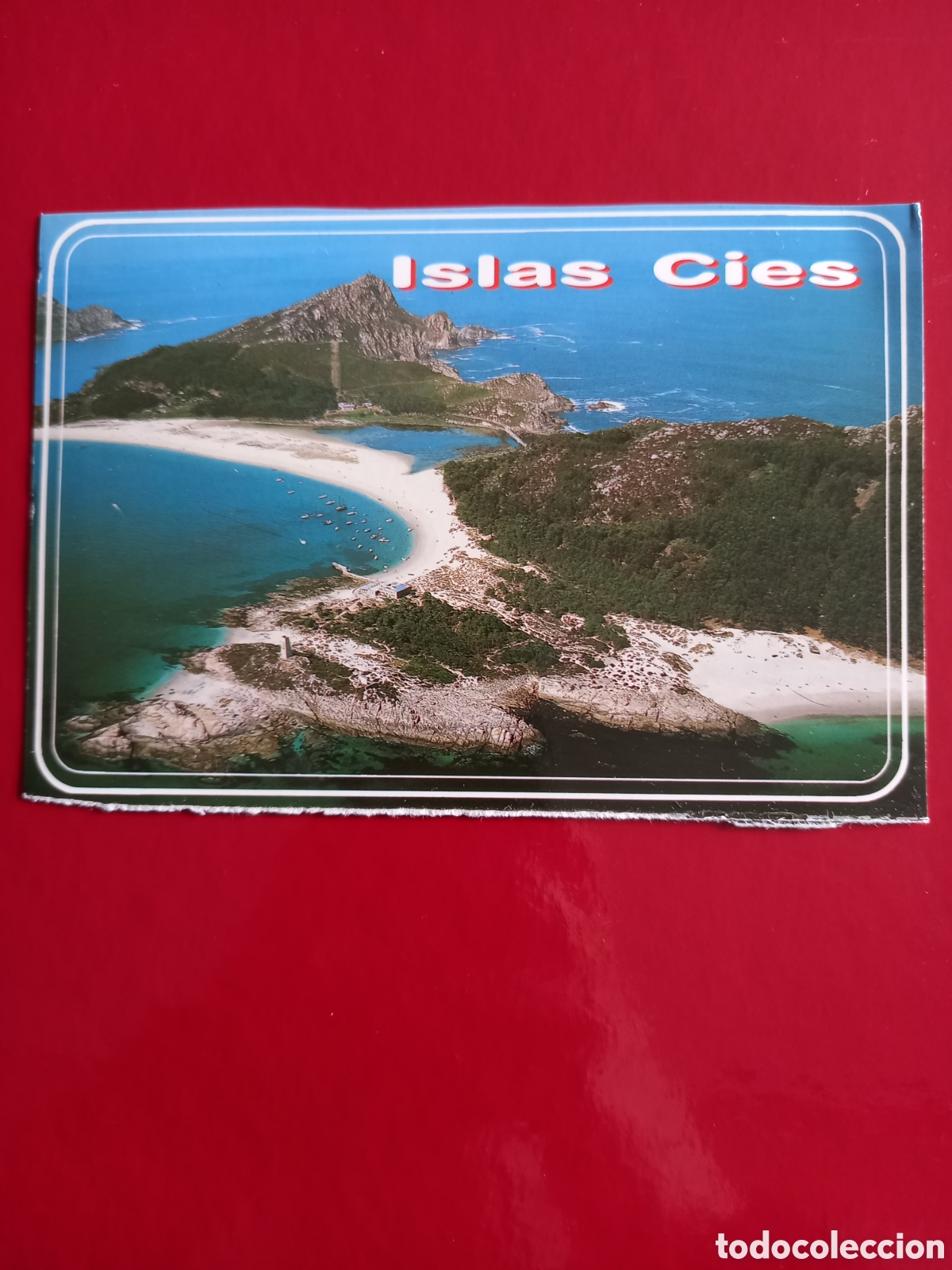 Postales: POSTAL SIN CIRCULAR - ISLAS CIES, R&Iacute;A DE VIGO (VISTA A&Eacute;REA)