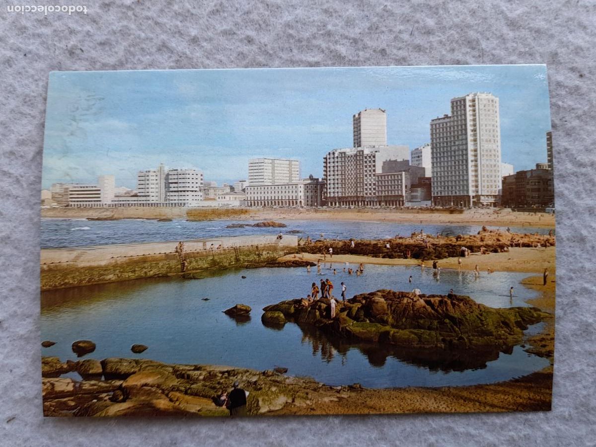 Postales: La Coru&ntilde;a. Playa de Riazor. - Foto 1