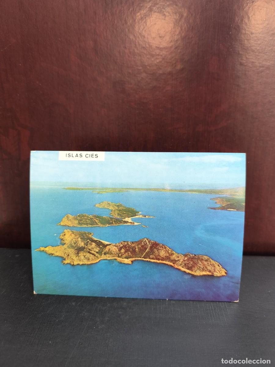 Postales: P2605 Postal Islas C&iacute;es R&iacute;a de Vigo 3709 vista a&eacute;rea Postales Fama