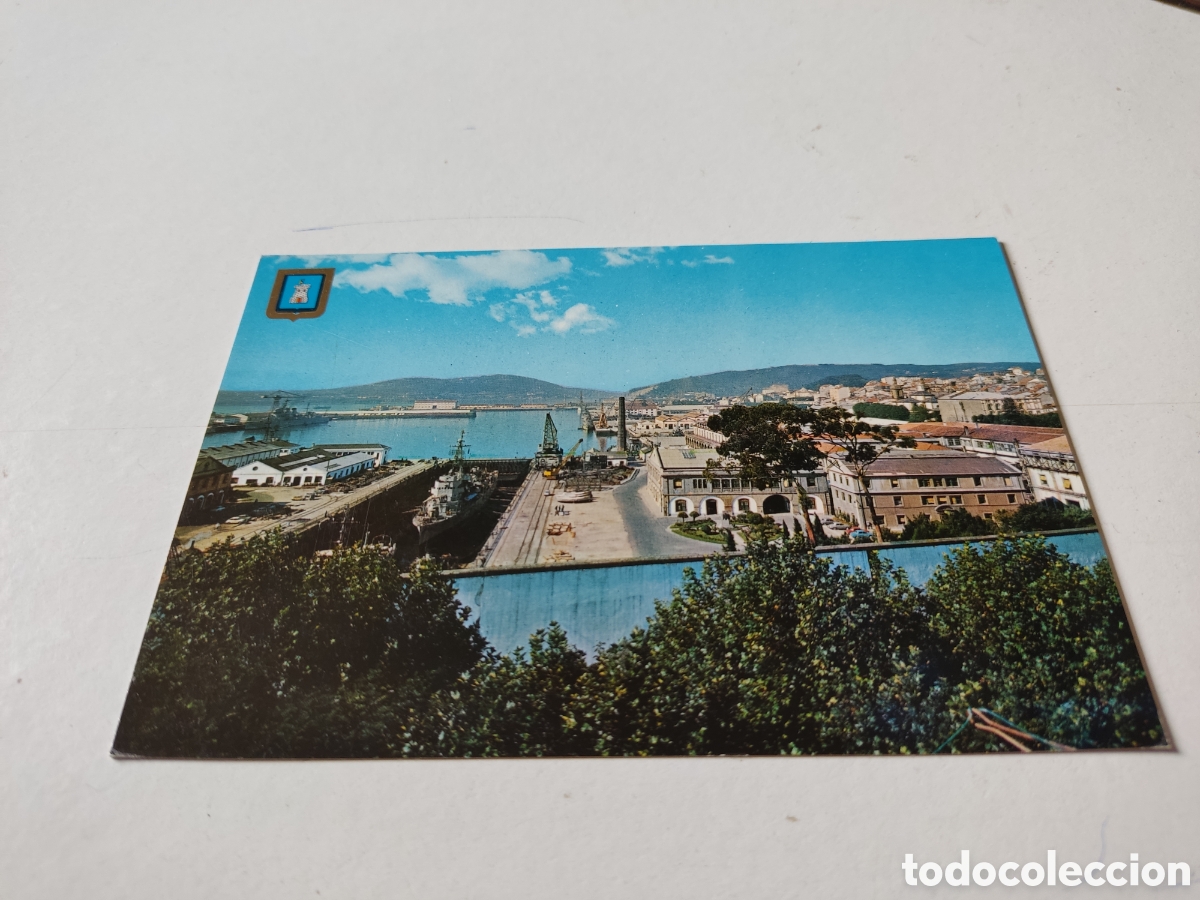 Postales: Postal El Ferrol del Caudillo d&aacute;rsena barco - Foto 1