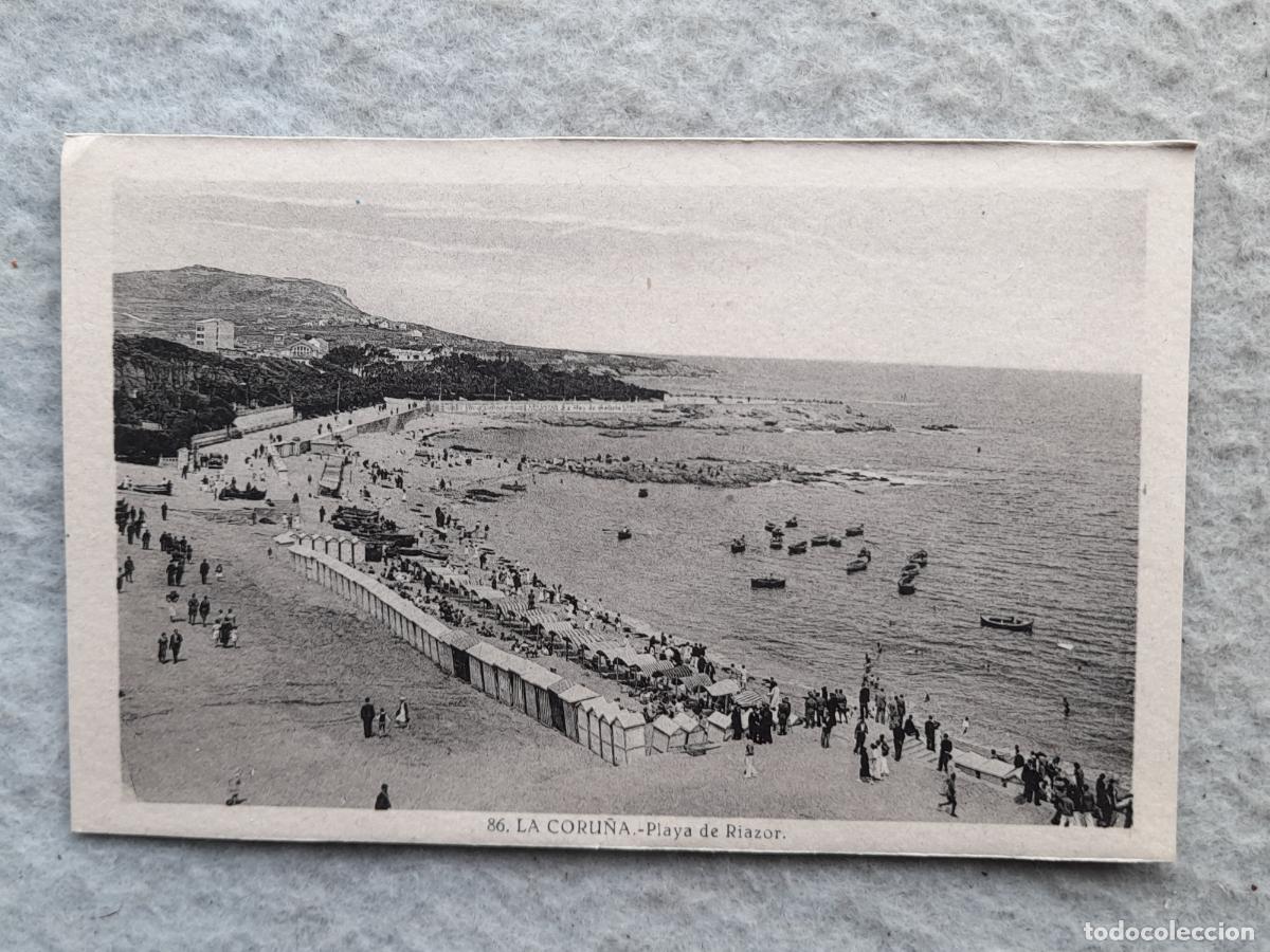 Postales: La Coru&ntilde;a. Playa de Riazor. - Foto 1