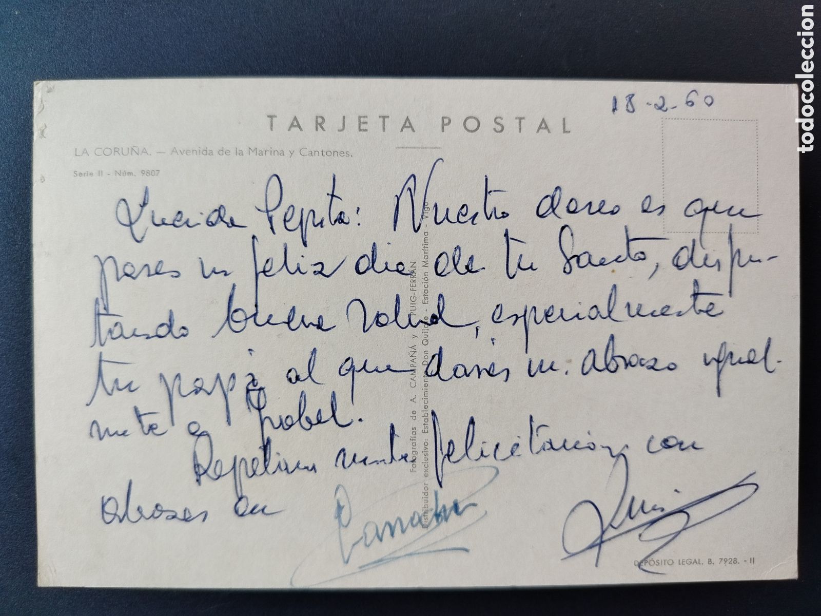 Postales: POSTAL LA CORU&Ntilde;A - AVDA DE LA MARINA - Foto 2