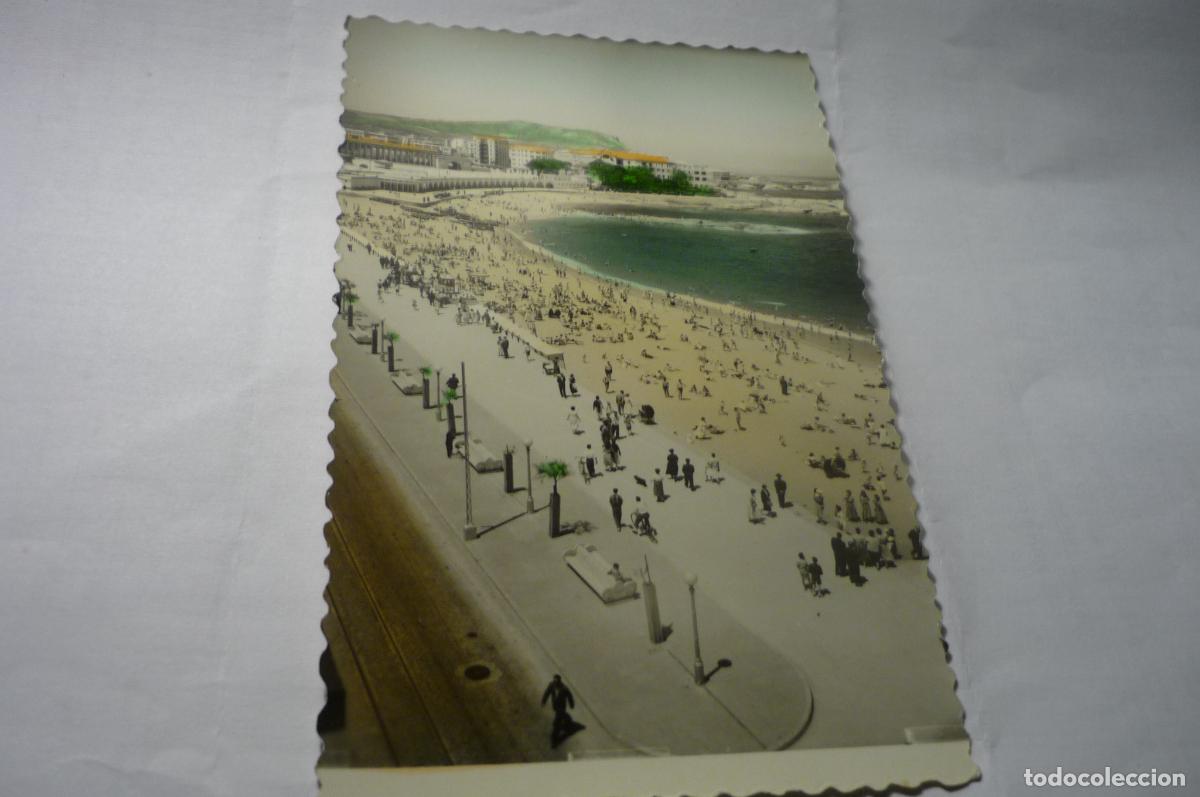 postal la coru&ntilde;a-playa riazor coloreada cm