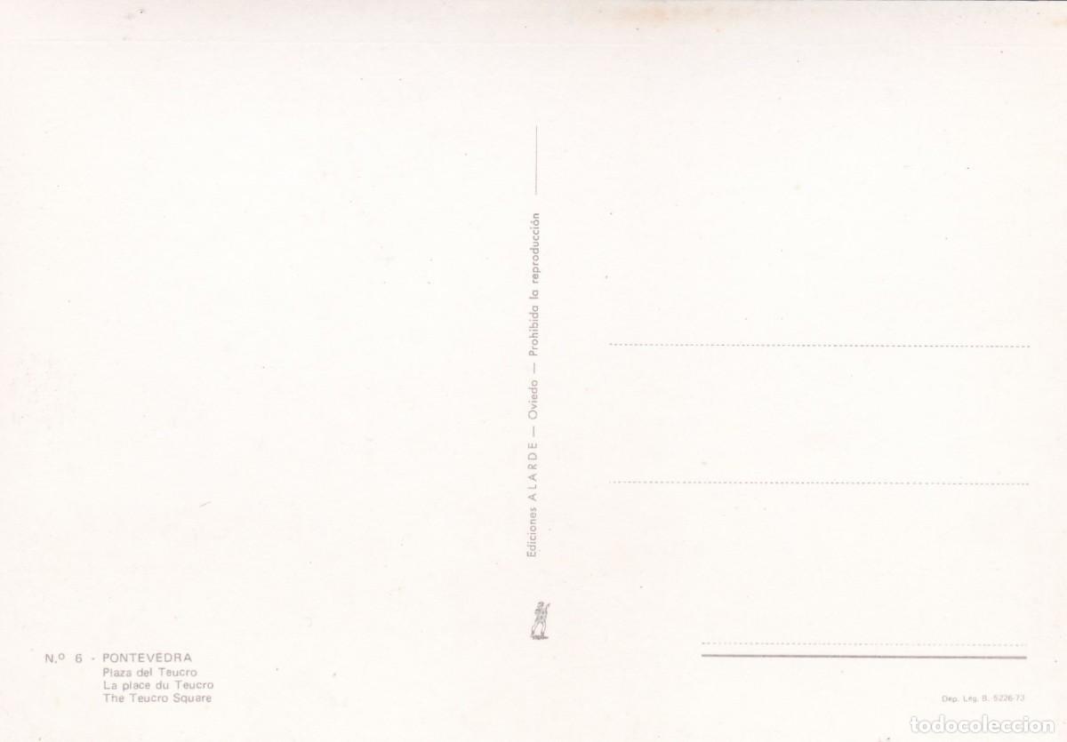 Postales: PONTEVEDRA. PLAZA DEL TEUCRO (1973) - Foto 2