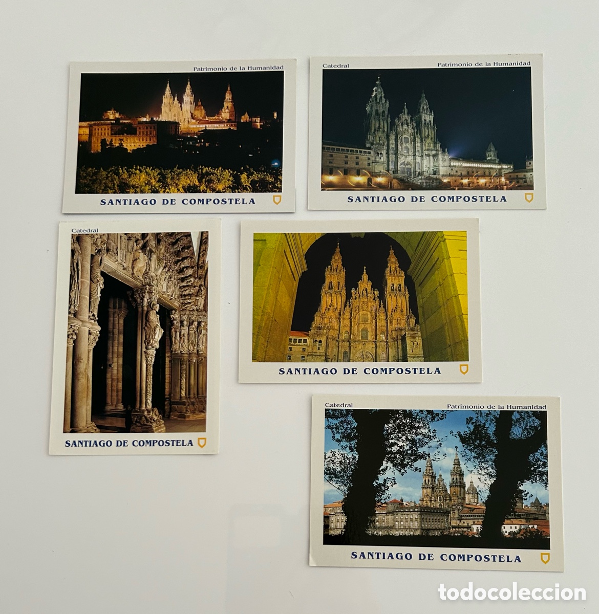 Postales: 5 TARJETAS POSTALES. SANTIAGO DE COMPOSTELA. PATRIMONIO DE LA HUMANIDAD. SIN CIRCULAR