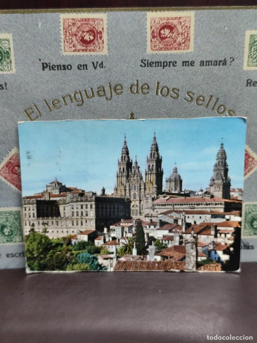 Postales: P3383 Postal Santiago de Compostela 21 La Catedral desde el paseo de la Herradura .Garc&iacute;a Garrabella