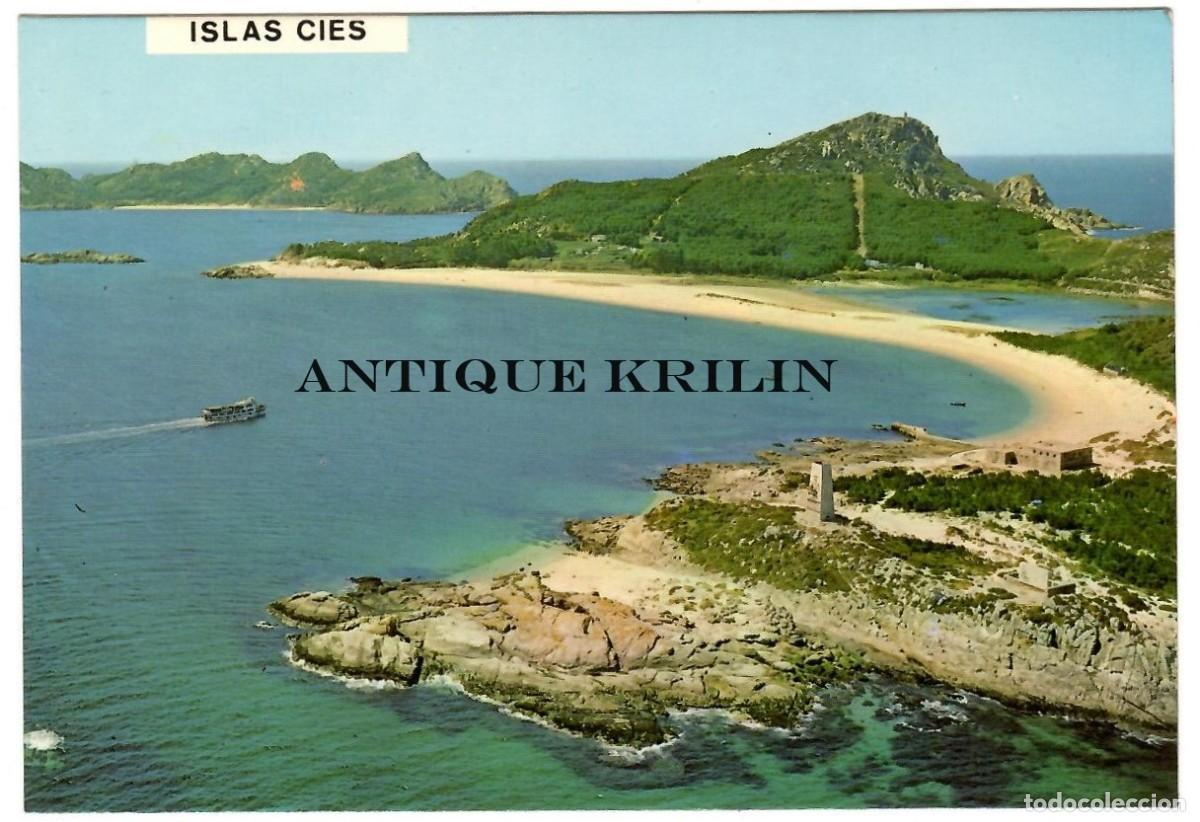 Postkarten: ISLAS CIES / RIA DE VIGO N&ordm; 3179 VISTA AEREA / EDICION POSTALES FAMA / SIN CIRCULAR