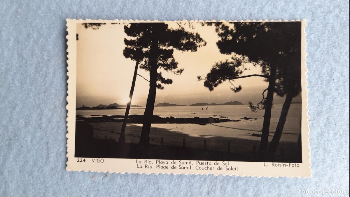 Postales: Vigo. La R&iacute;a. Playa de Samil. Puesta de Sol. - Foto 1