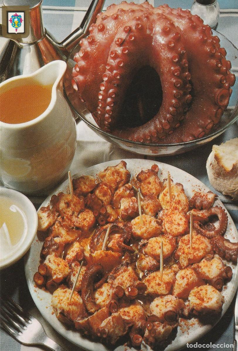 Postkarten: GALICIA - PLATO TIPICO -PULPO Y VINO RIBEIRO - N&ordm; 8- ED. DOMINGUEZ - A&Ntilde;O 1975 - NUEVA