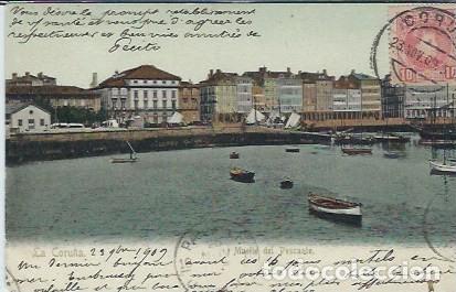 Postales: LA CORU&Ntilde;A - MUELLE DEL PESCANTE - Foto 1