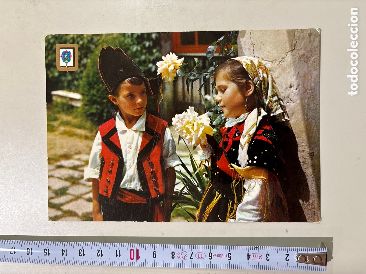Postkarten: POSTAL. GALICIA. NI&Ntilde;OS CON TRAJES T&Iacute;PICOS. DOM&Iacute;NGUEZ. ED. FISA. 3 JUNIO 1965.