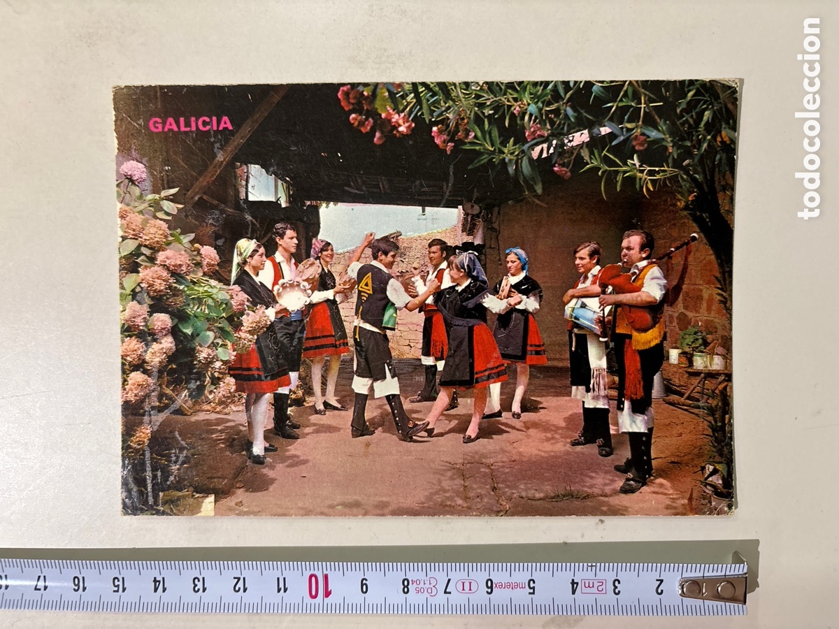 Postkarten: POSTAL. GALICIA. BAILE DE MUI&Ntilde;EIRA DE LA TRENZA CON TRAJES.