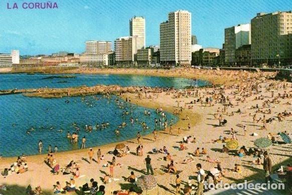 Postales: :::: VF124 - POSTAL - LA CORU&Ntilde;A - PLAYA DE RIAZOR - Foto 1
