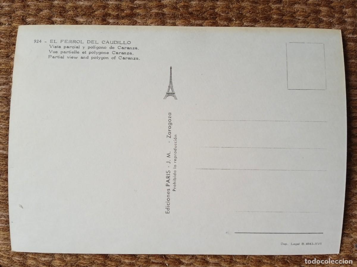 Postales: EL FERROL DEL CAUDILLO - CORU&Ntilde;A - ED.PARIS - Foto 2