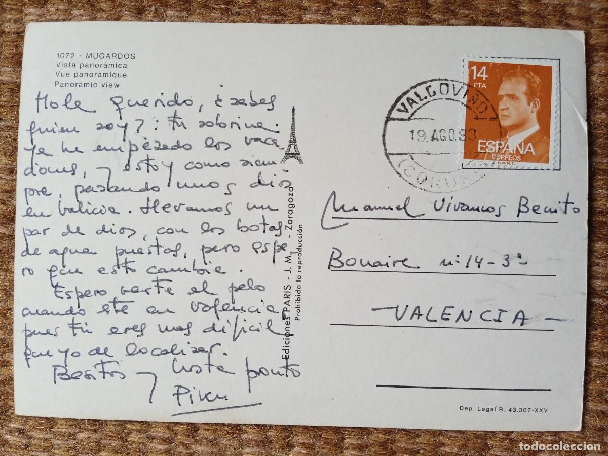 Postales: MUGARDOS - LA CORU&Ntilde;A - ED. PARIS - Foto 2