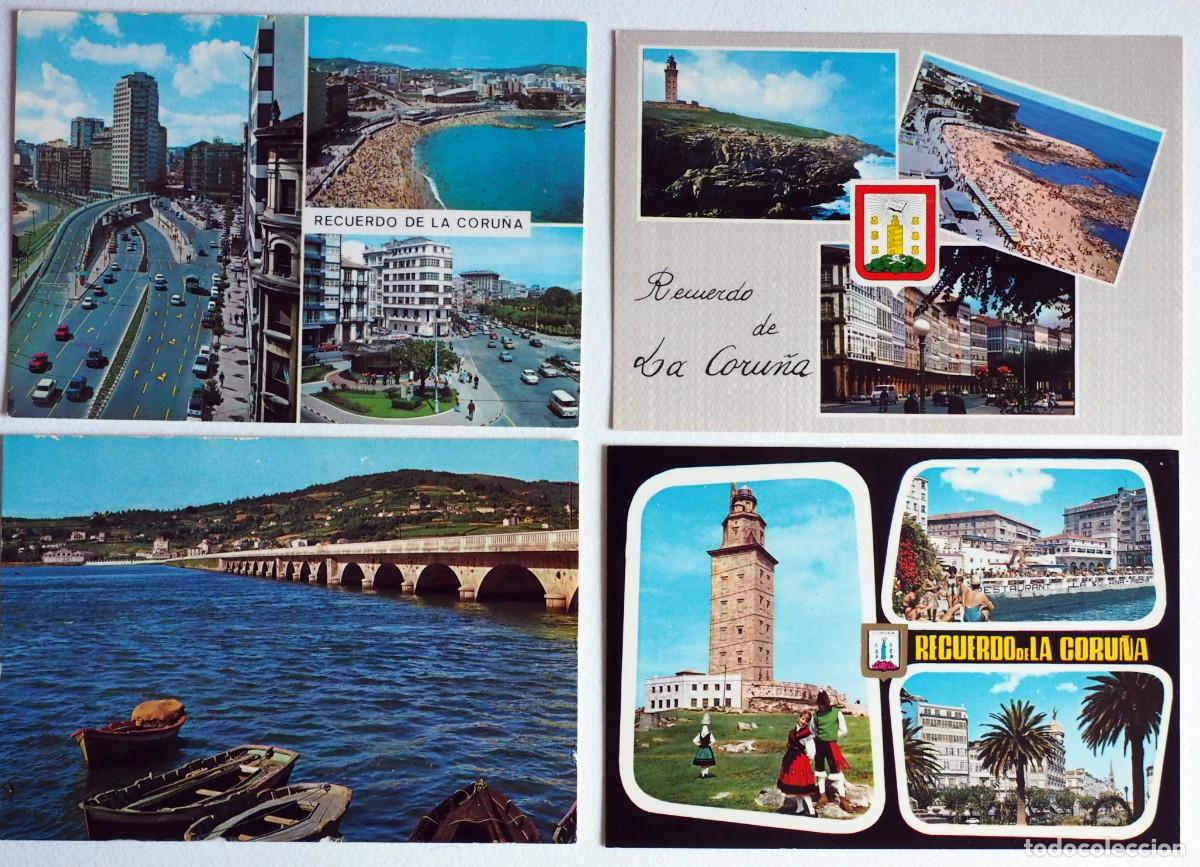Postales: LOTE DE 4 POSTALES DE LA CORU&Ntilde;A - Foto 1