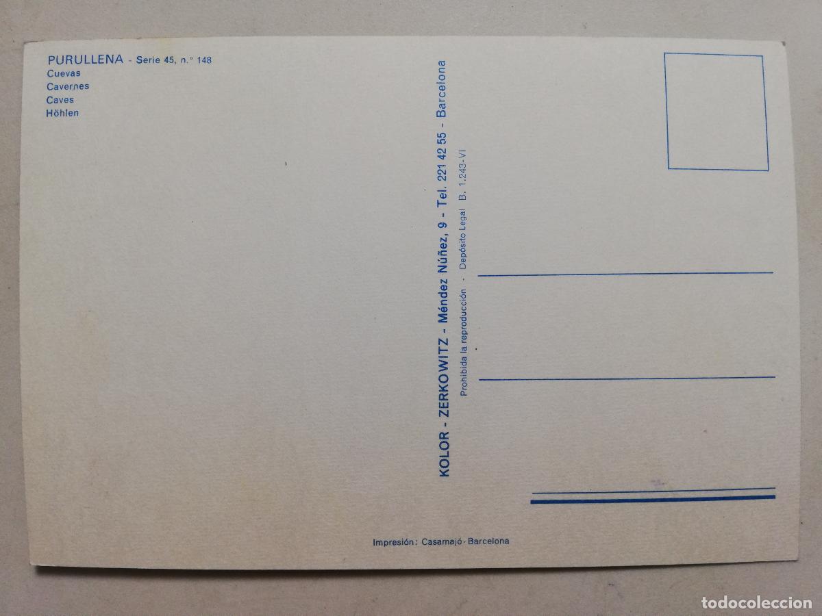 Postales: POSTAL PURULLENA, CUEVAS, N&ordm; 148 - Foto 2