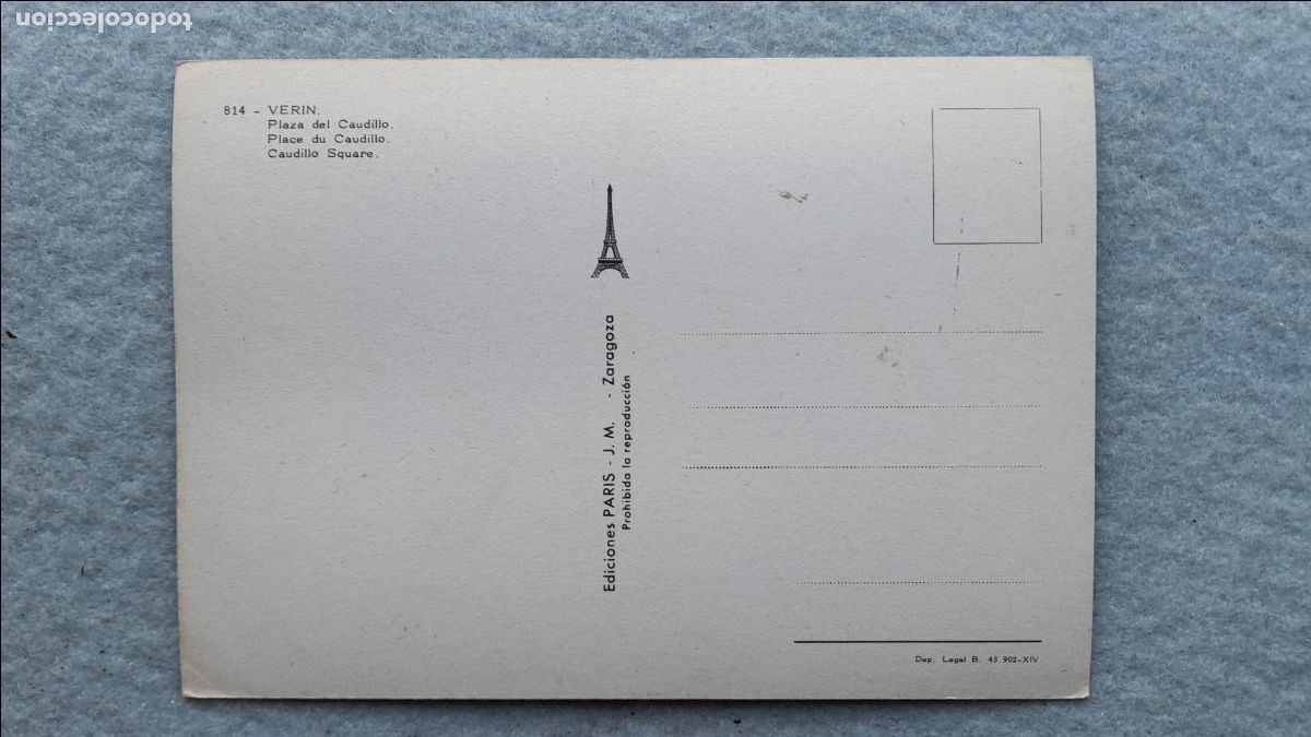 Postales: Ver&iacute;n. Plaza del Caudillo. - Foto 3
