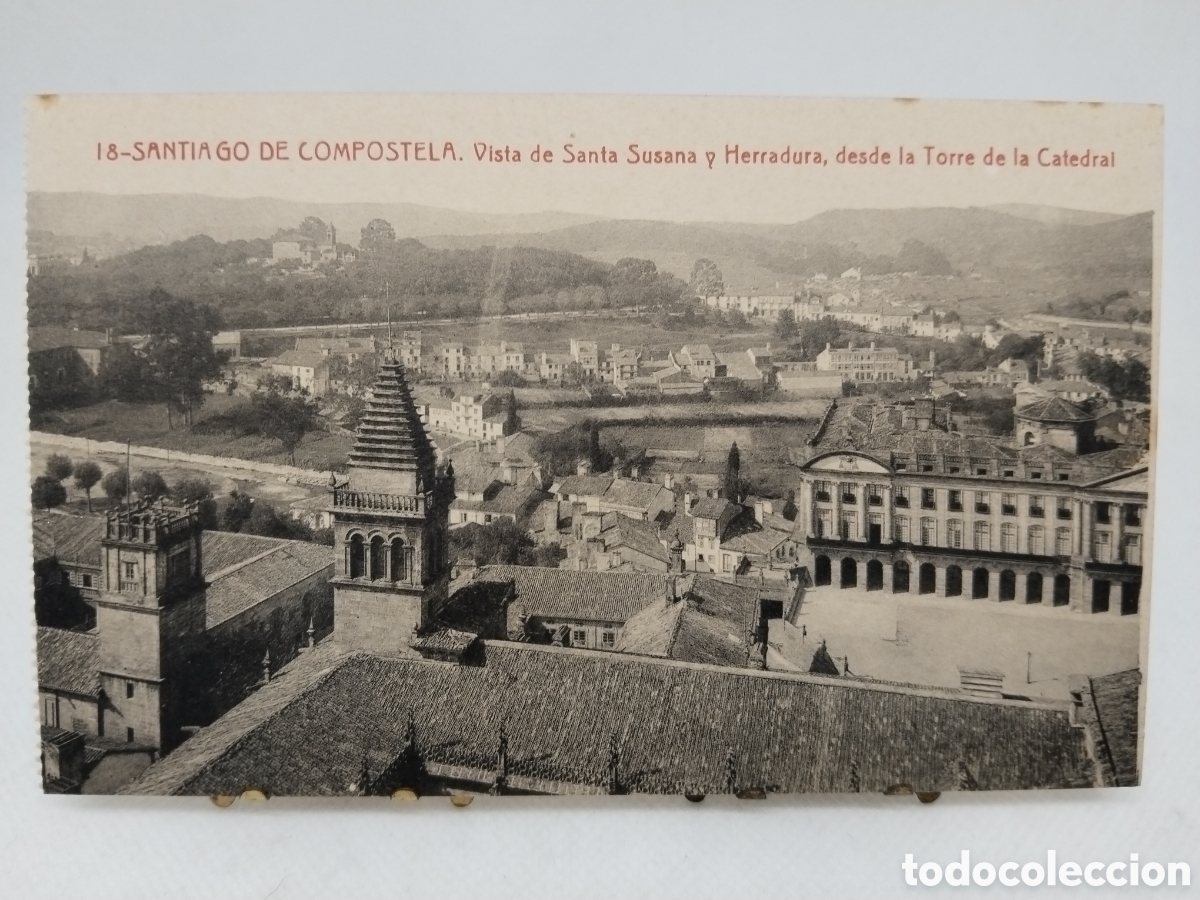 Postales: Postal de Santiago de Compostela. Vista de Santa Susana y Herradura