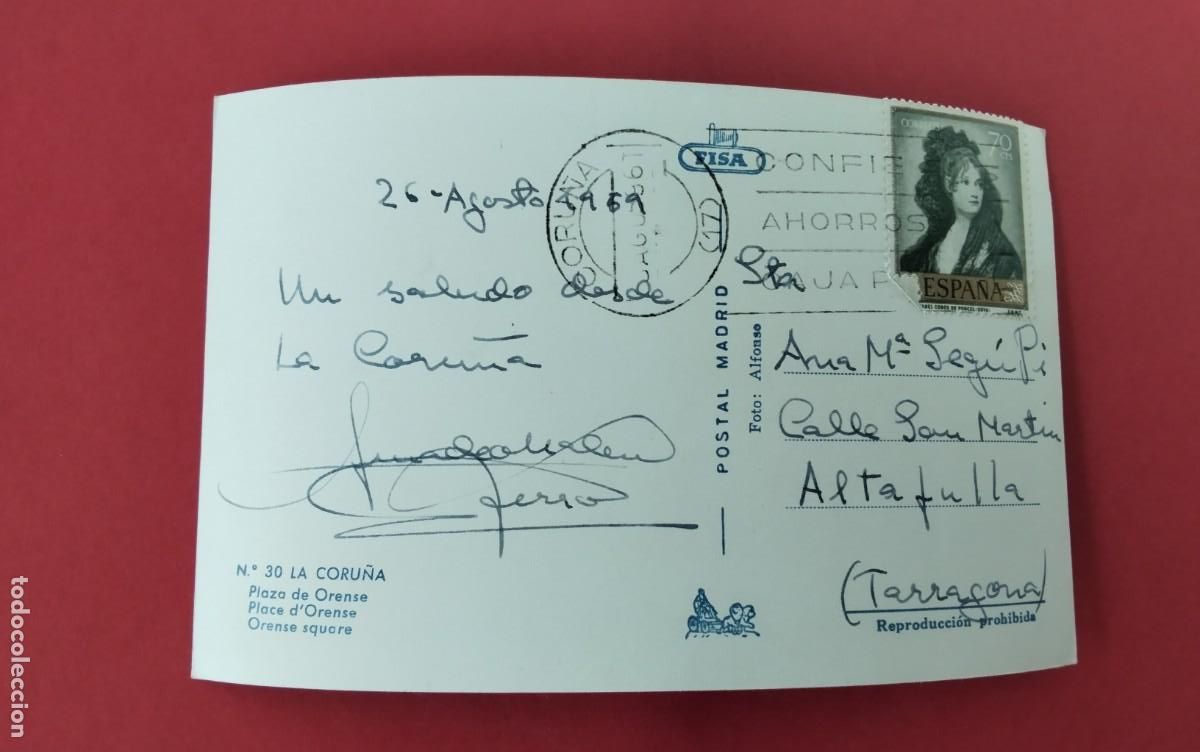 Postales: LA CORU&Ntilde;A , POSTAL ANTIGUA ,BLANCO Y NEGRO - Foto 3