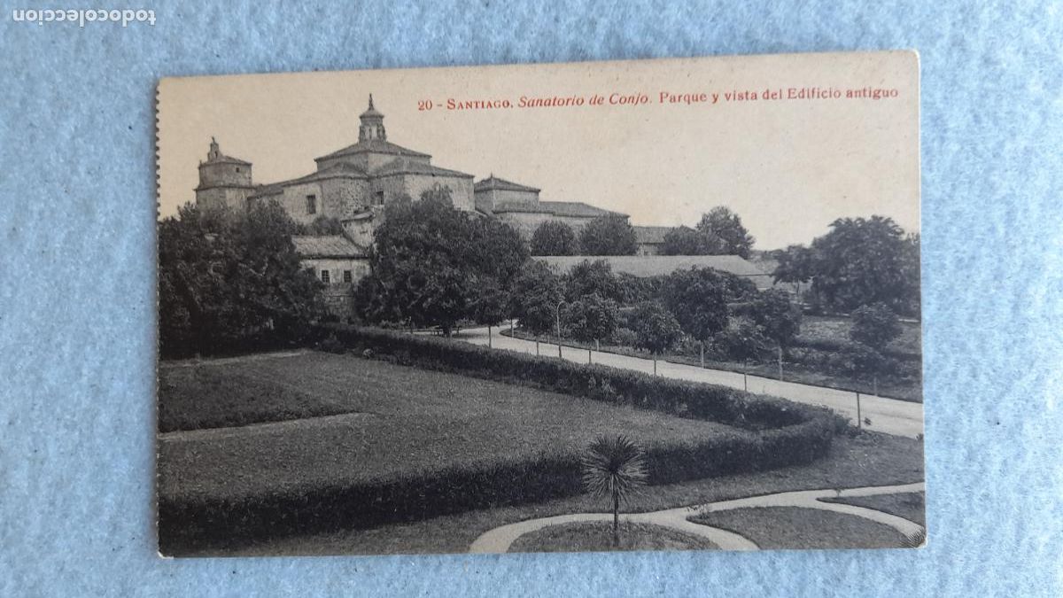 Postales: Santiago. Sanatorio de Conjo. Parque y Vista del Edificio Antiguo. - Foto 1