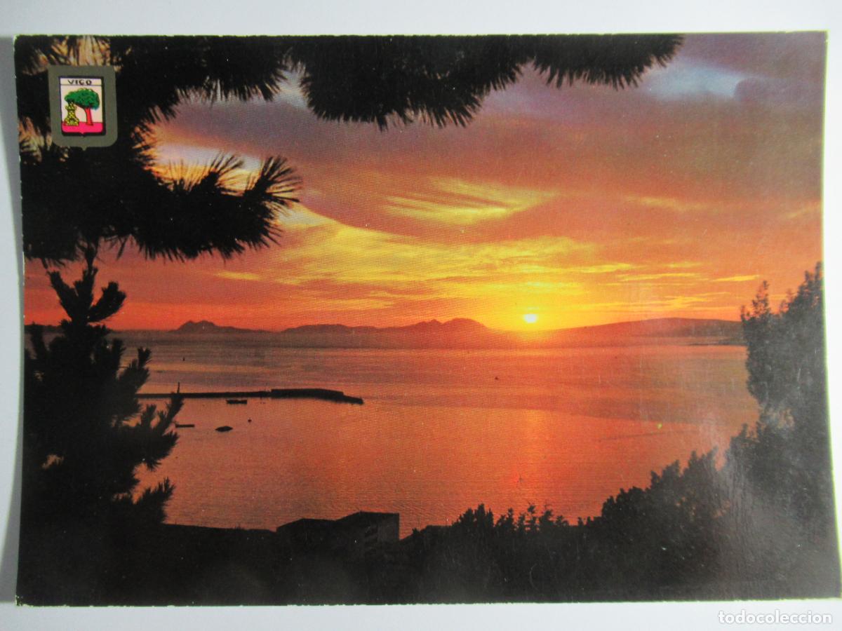 Postales: Vigo - Islas Cies. Puesta de Sol - Foto 1