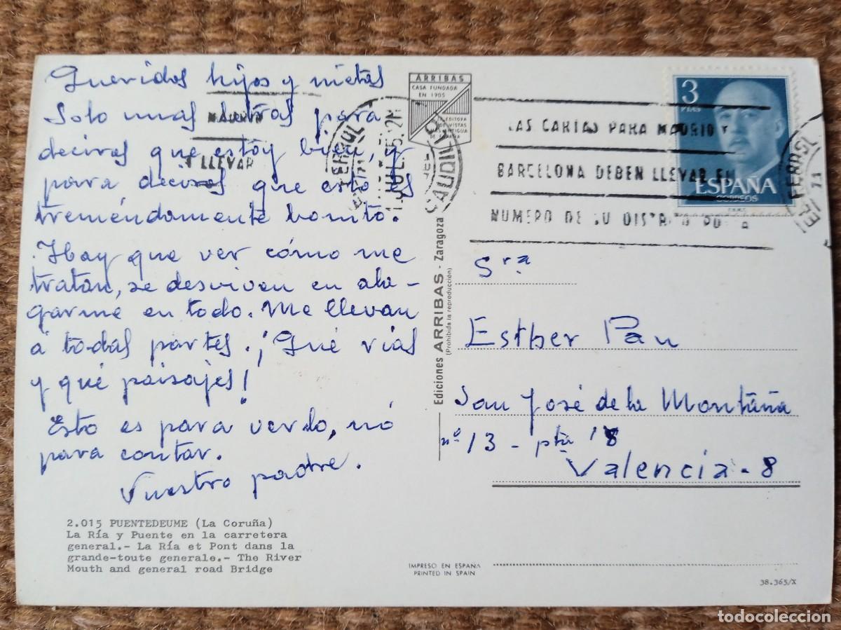 Postales: PUENTEDEUME - LA CORU&Ntilde;A - EDICIONES ARRIBAS - Foto 2