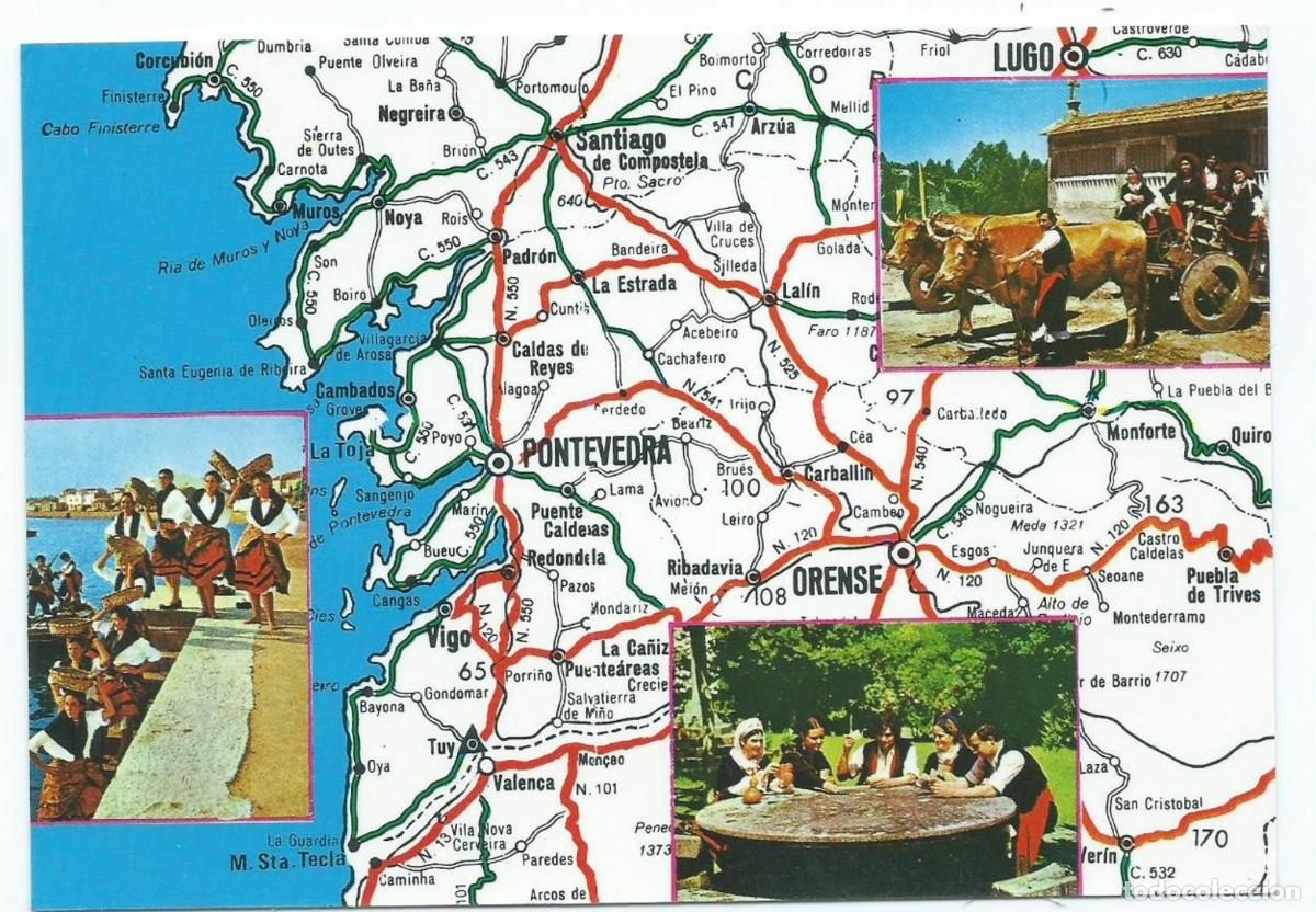 Postales: GENTE DE GALICIA.- ( MAPA ) - Foto 1