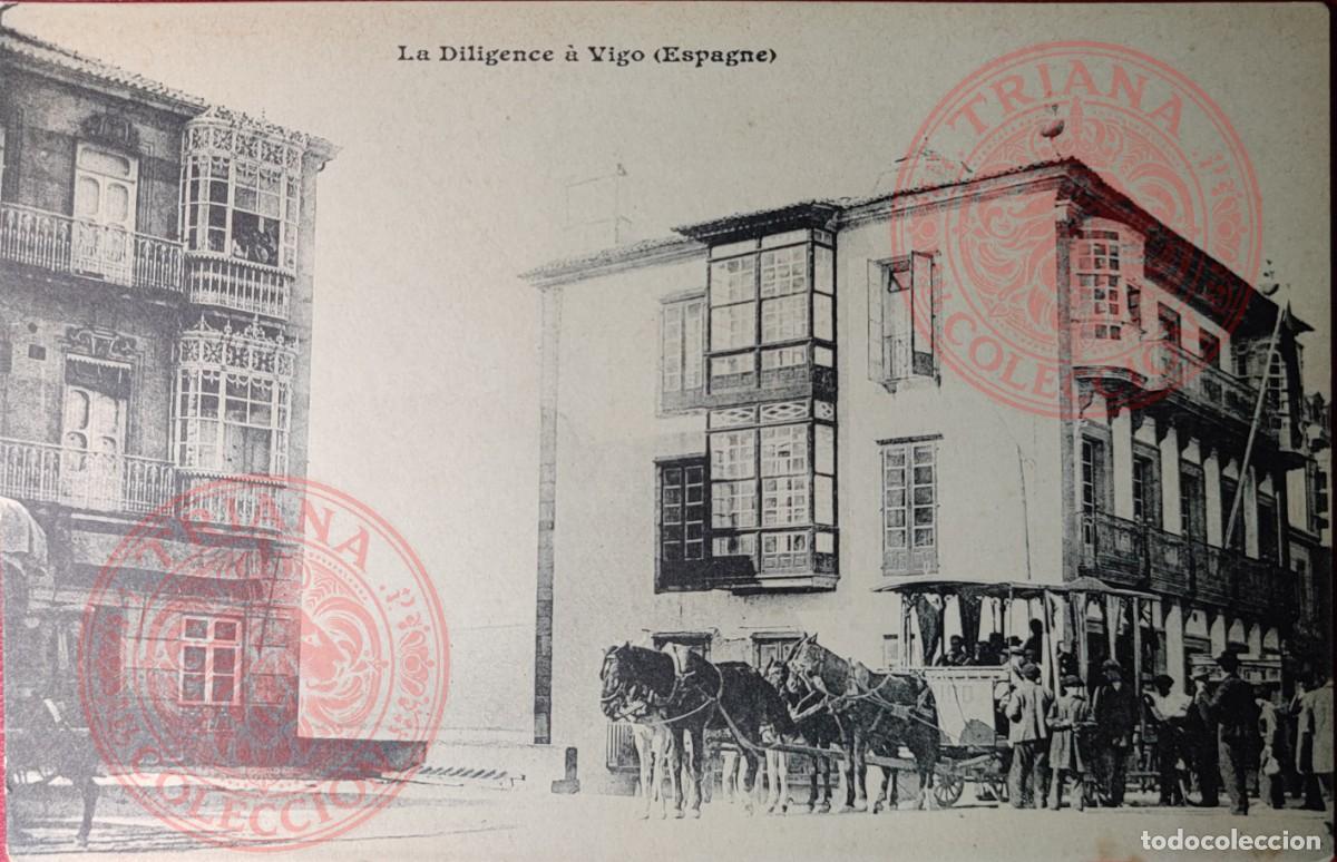 Postales: POSTAL DE VIGO. LA DILIGENCIA - Foto 1