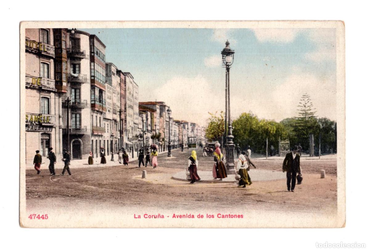 Postales: LA CORU&Ntilde;A.- AVENIDA DE LOS CANTONES. - Foto 1