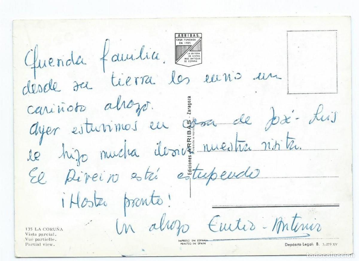 Postales: VISTA PARCIAL - PARTIAL VIEW.- LA CORU&Ntilde;A - Foto 2