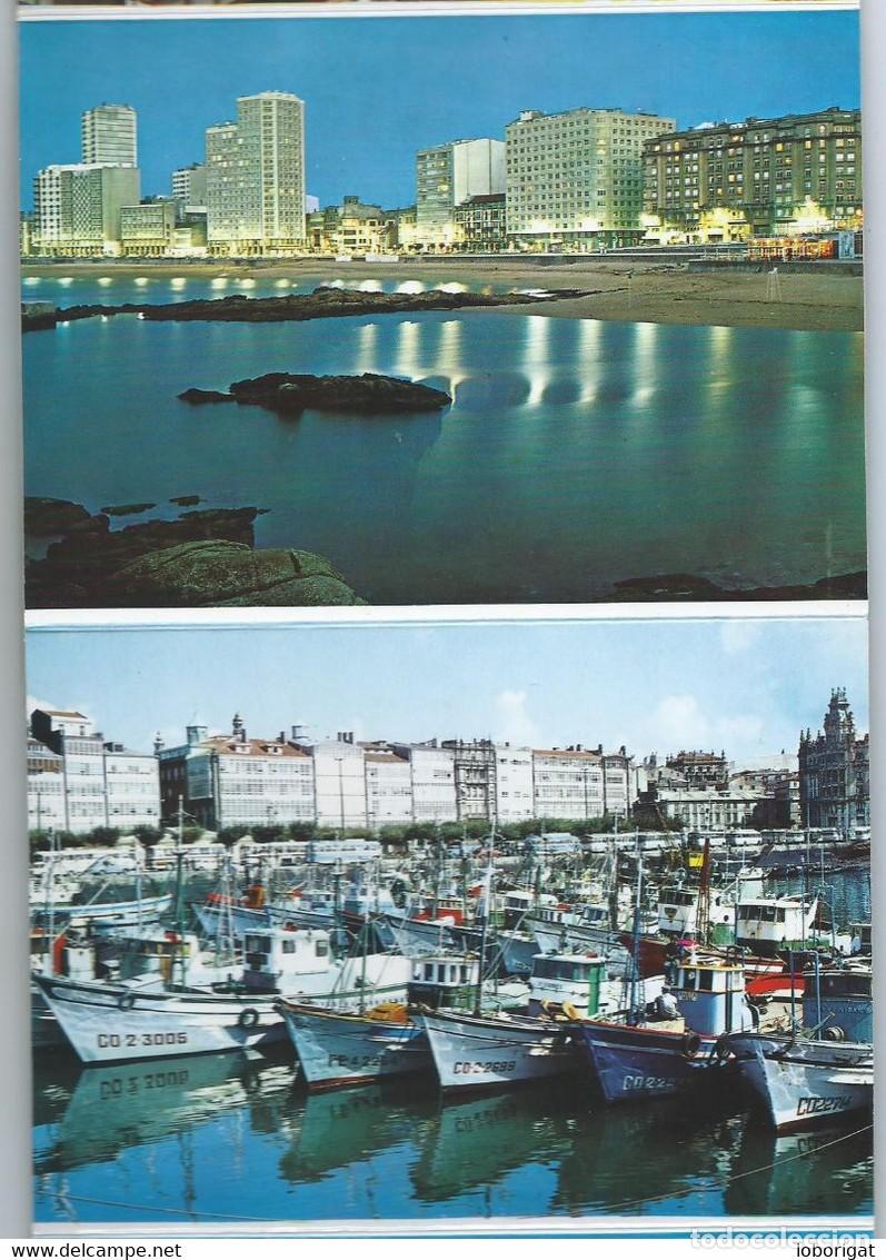Postales: LIBRO FLEXO DE POSTALES CON 10 VISTAS DE LA CORU&Ntilde;A - Foto 3