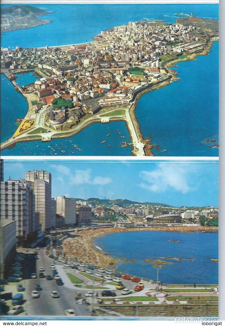 Postales: LIBRO FLEXO DE POSTALES CON 10 VISTAS DE LA CORU&Ntilde;A - Foto 4